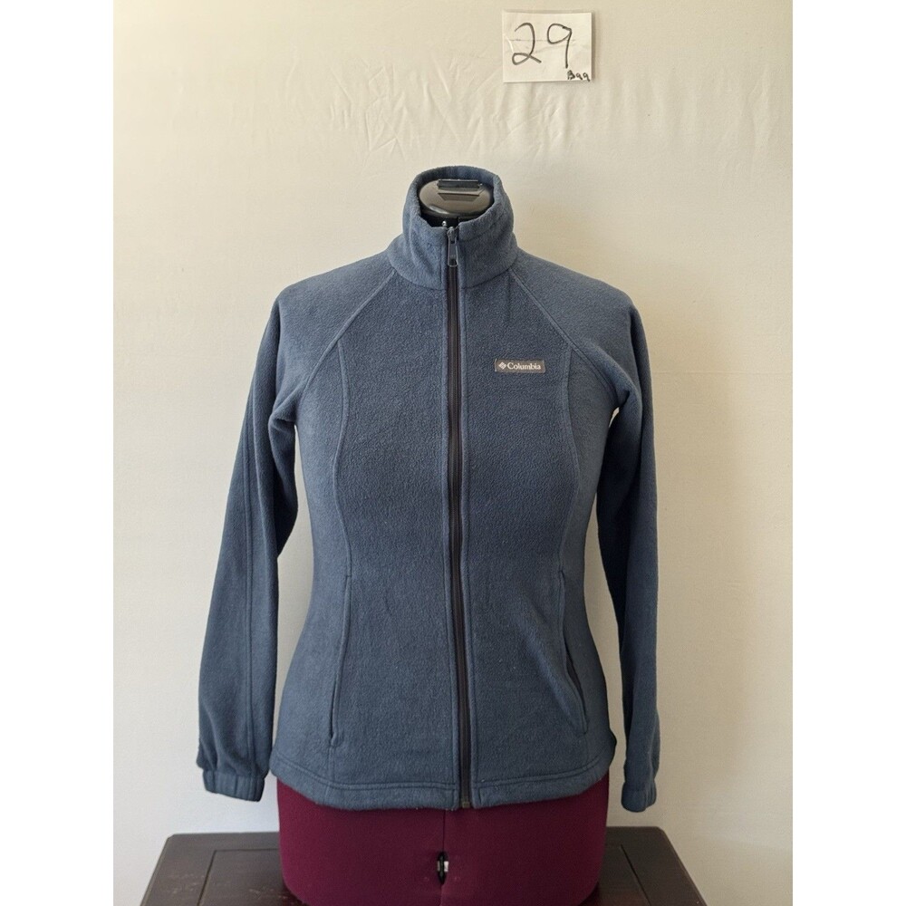 Columbia Women’s XS Blue Full Zip Fleece Jacket Outdoor Hiking Lightweight